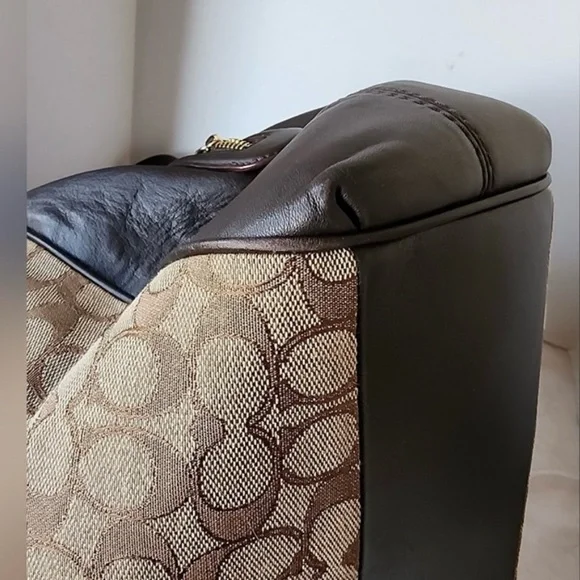 Coach Dark Brown Leather Handbag - Picture 10 of 12